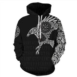 Viking The Raven of Tattoo 3D Printed Men Hoodies Retro Harajuku Fashion Hooded Sweatshirt Autumn Hoody Casual streetwear hoodie