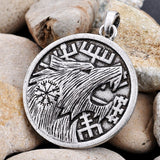 New Magicun Viking~Viking Vegvisir Wolf Head Pendant Necklace Men Women Jewelry Necklace Vintage