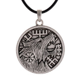 New Magicun Viking~Viking Vegvisir Wolf Head Pendant Necklace Men Women Jewelry Necklace Vintage