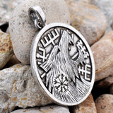 New Magicun Viking~Viking Vegvisir Wolf Head Pendant Necklace Men Women Jewelry Necklace Vintage