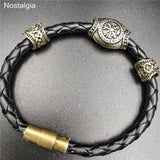 Viking Magic~Vikingos Norse Runes Jewelry Trinity Valknut Vegvisir Compass Beads Vikingo Runes Amulet Viking Bracelet Slavic Accessories