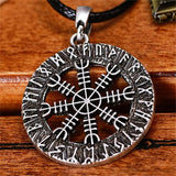 New Magicun Viking~Vintage Aegishjalmur Rune Pendant Necklace Men Women Viking Necklace