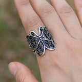 Vintage Butterfly Rings Insect Animal Cute Ring For Women