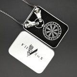 New Magicun Viking~Vintage Compass Vegvisir Norse Viking wolf Pendant necklace jewelry pagan amulet