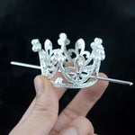 Vintage Crystal Queen Crown Tiaras Bride Party Jewelry Wedding Hair Accessories