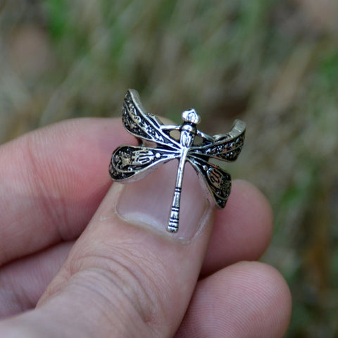 Vintage Dragonfly Finger Rings Elegant Wedding Party Jewelry