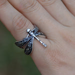 Vintage Dragonfly Finger Rings Elegant Wedding Party Jewelry