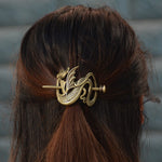Vintage Nordic Myth Dragon Hairpin Hair Barrette Wyvern Dragon Hair Accessories Hair Jewelry For Gift