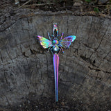 Vintage Psychedelic Crystal Bee Hair Sticks Cute Butterfly Hairpin Insect Hair Jewelry For Women