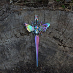 Vintage Psychedelic Crystal Bee Hair Sticks Cute Butterfly Hairpin Insect Hair Jewelry For Women