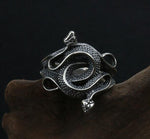 Vintage Silver Snake Ring Adjustable Animal Rings Born Killers Punk Jewelry For Women Men