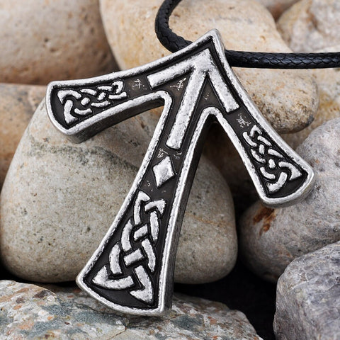 New Magicun Viking~Vintage Viking Tiwaz Rune  Pendant Necklace Viking Tiwaz Rune Necklace