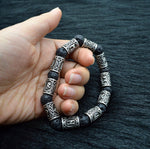 Viking Magic~Vintage Volcano Lava Stone Beads 10pcs Runes Beads Men Bracelet Viking Rune Bracelet Fashion Charm Bracelet Jewelry Friendship G