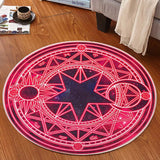 Pentagram Fluffy Rugs Anti-Skid Shaggy Area Home Bedroom Carpet Floor Mat