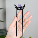 Witch Celtics Crescent Moon Pentagram Lotus Hair Sticks Magic Mysterious Hairpin Wiccan Pagan Gothic Hair Jewelry For Gift