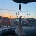Witch Crescent Moon Car Hanging Door Hanging Home Decor Rear View Mirror Accessory Occult Decor