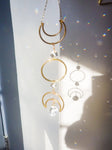 Witch Crescent Moon Sun Crystal Prism Suncatcher Occult Decor Witchcraft Windows Hanging Good Luck Banish Evil