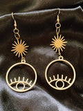 Witch Evil Eye Sun Drop Earrings Turkish Amulet Charm Jewelry For Women Gift