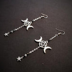 Witch Jewelry Moon Dangle Drop Earrings Crystal Beads Sophisticated Jewellery 2021 NEW Women Gift Fashion Witch Magic Pagan