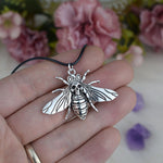 Witch Skull Death Head Moth Pendant Necklace Bee Butterfly Silver Necklace For Gothic Jewelry