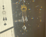 Witch Suncatcher Evil Eyes Crystal Prism Windows Hanging Wiccan Amulet Occult Jewelry
