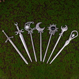 Witch Sword Crescent Moon Goddness Hair Stick