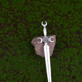 Witch Sword Crescent Moon Goddness Hair Stick