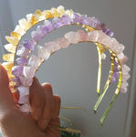 Wizard Natuarl Amethysts Headband Bride Raw Crystal Crown Energy Witch Hair Jewelry Witchcraft