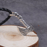 Wolf And Raven Slavic Amulets Talismans Viking Odin Axe Necklaces & Pendants Norse Vikings Jewelry Turkish Men Wicca