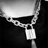 Lock Chain Necklace Punk Padlock Pendant