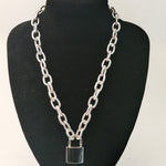 Lock Chain Necklace Punk Padlock Pendant