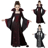 Halloween Cosplay Witch Vampire Costume for Kids Girls Disfraz Carnival Dress Up Party Mujer Children's Performance Clothing