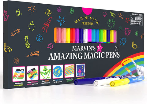 - NEW X 30 Amazing Magic Pens - Color Changing Magic Pen Art - Create 3D Lettering or Write Secret Messages - Includes 30 Magic Pens