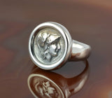 ancient greek coin silver ring Athena ring antique coin ring greek ring Athena coin coin ring antique rings antique ring Athena ring