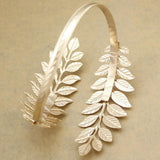 Ancient Roman Silver Plated Roman Laurel Leaf Upper Arm Cuff