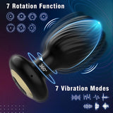 360 Rotation Vibrating Anal Plug 7 Speeds Remote Control Butt Plug Vibrator Prostate Massage Buttplug Sex Toys For Men Women