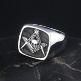 Mason Widow`s Son Skull and Bones Freemason Masonic Sterling Silver Ring