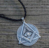 925 Sterling Silver All-Seeing Eye Pendant, Eye of Providence Pendant, Silver Masonic Eye Necklace, Knights Templar Jewelry, Freemasonry Pendant,Masonic Pyramid