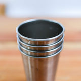 Golf Tumblers - Stainless Steel (Set of 4) - 16Oz Capacity - Unique Gift for Dads, Men, and Prize for Golfers. Designs Include Golf Cart, Glove/Tee, Driver, and Golfing Bag.