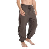 Adult Men Pirate Pants Vintage Medieval Renaissance Lounge Costume Loose Pants Viking Black Brown Trouser