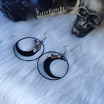 black Moon and Hand Hoop Earrings Pendant Big Crescent Witchy Gothic Goddess Magic classical original 2020 women gift new