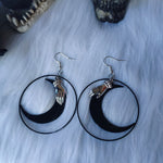 black Moon and Hand Hoop Earrings Pendant Big Crescent Witchy Gothic Goddess Magic classical original 2020 women gift new