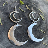 black Moon and Hand Hoop Earrings Pendant Big Crescent Witchy Gothic Goddess Magic classical original 2020 women gift new