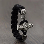 Bracelets Black Viking Mjolnir Paracord Rune Bracelet Ancient Treasures Ancientreasures Viking Odin Thor Mjolnir Celtic Ancient Egypt Norse Norse Mythology