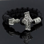 Bracelets dagaz Black Viking Mjolnir Paracord Rune Bracelet Ancient Treasures Ancientreasures Viking Odin Thor Mjolnir Celtic Ancient Egypt Norse Norse Mythology