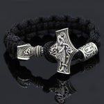 Bracelets Hagalz Black Viking Mjolnir Paracord Rune Bracelet Ancient Treasures Ancientreasures Viking Odin Thor Mjolnir Celtic Ancient Egypt Norse Norse Mythology