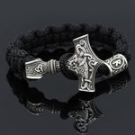 Bracelets Raido Black Viking Mjolnir Paracord Rune Bracelet Ancient Treasures Ancientreasures Viking Odin Thor Mjolnir Celtic Ancient Egypt Norse Norse Mythology