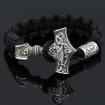 Bracelets Teiwaz Black Viking Mjolnir Paracord Rune Bracelet Ancient Treasures Ancientreasures Viking Odin Thor Mjolnir Celtic Ancient Egypt Norse Norse Mythology