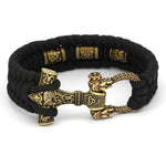 Bracelets Vikings Mjolnir Stainless Steel Black Paracord Bracelet Ancient Treasures Ancientreasures Viking Odin Thor Mjolnir Celtic Ancient Egypt Norse Norse Mythology