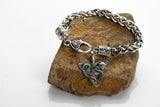 Celtic 6.5 Inches / 16.5 CM Cat Lying on Triquetra Chain Bracelet